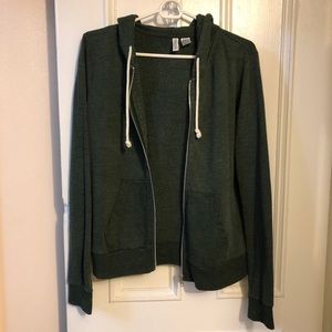 H&M women’s green hoodie, medium